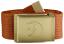 fjellreven canvas brass belt 4cm - autumn leaf