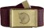 fjellreven canvas brass belt 4cm - dark garnet