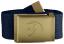 fjellreven canvas brass belt 4cm - dark navy