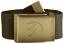 fjellreven canvas brass belt 4cm - dark olive