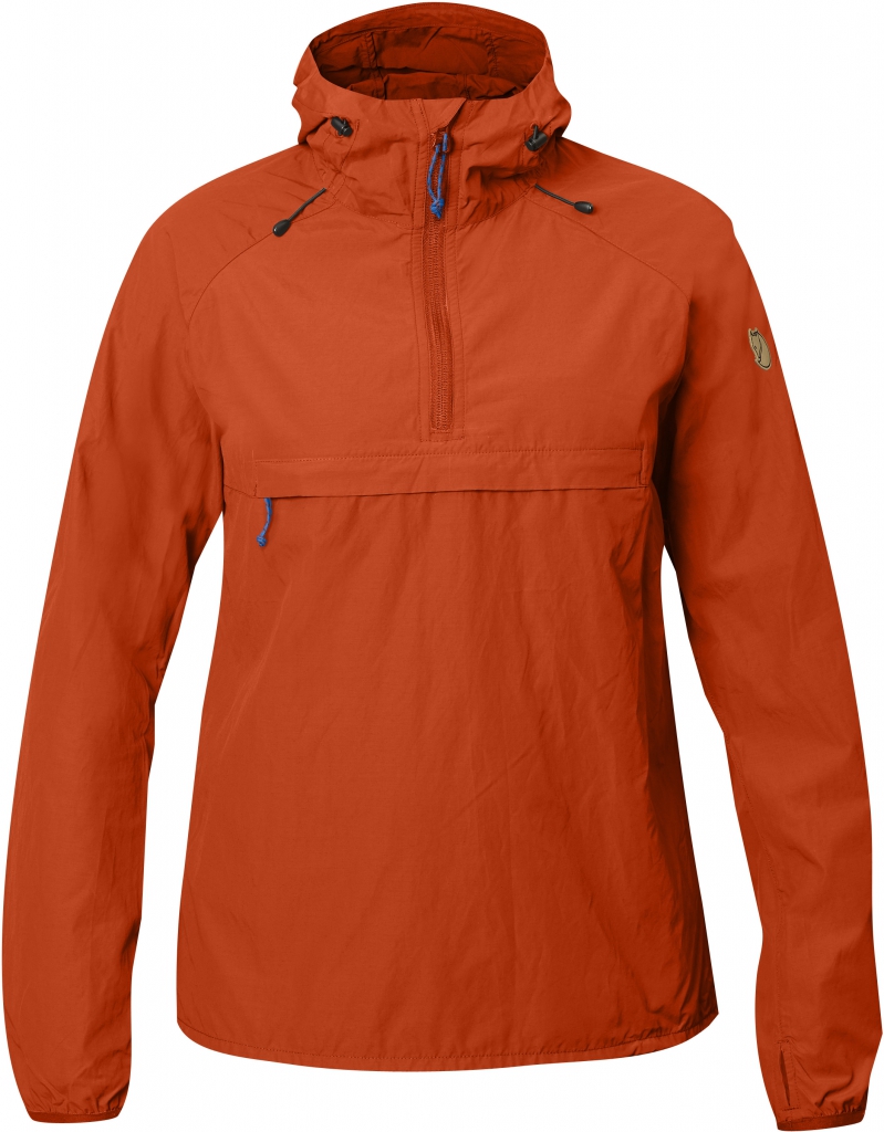 fjellreven high coast wind anorakk dame - flame orange