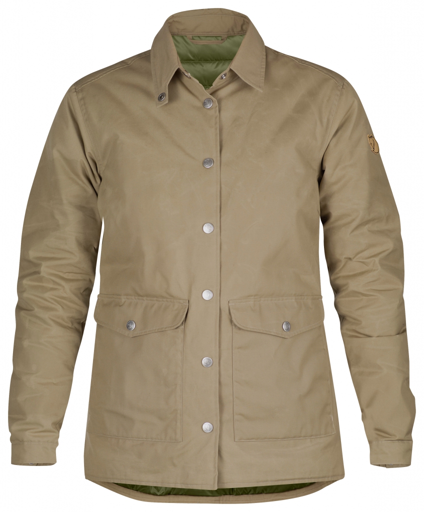 fjellreven down shirt jacket no. 1 dame - sand