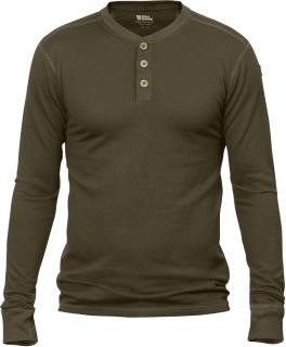 fjellreven lappland merino henley ls - dark olive