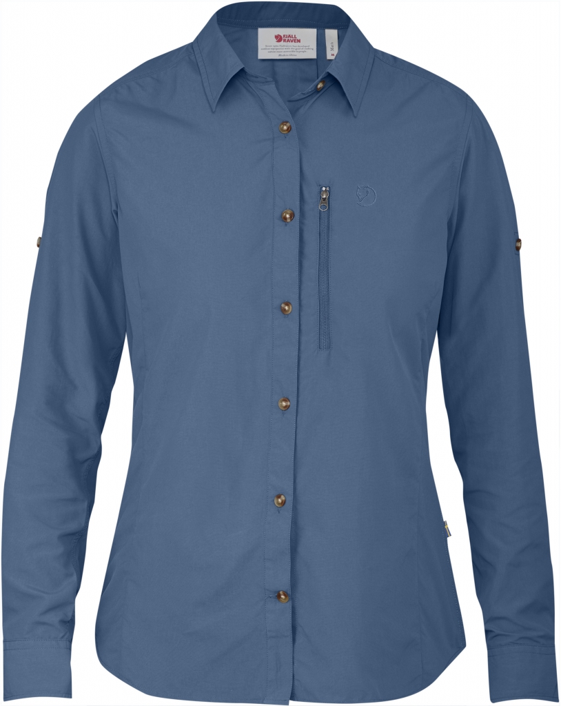 fjellreven abisko hike shirt ls dame - blue ridge
