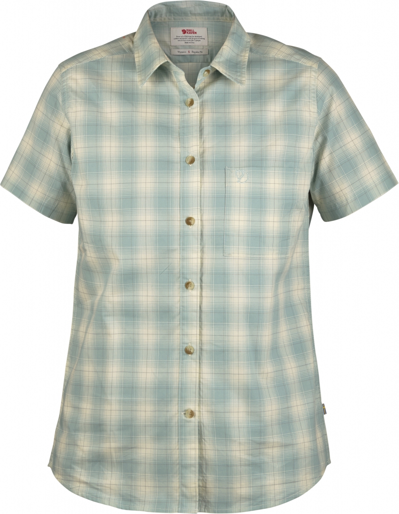 fjellreven Övik check shirt ss dame - ocean mist