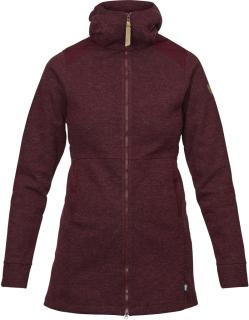 fjellreven Övik wool jakke dame - dark garnet
