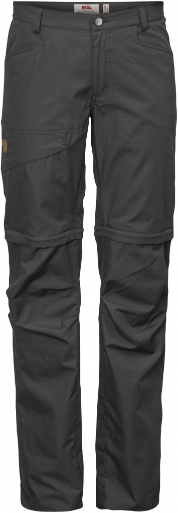 fjellreven daloa shade zip-off trousers dame - dark grey
