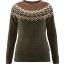 fjellreven Övik knit sweater dame - deep forest