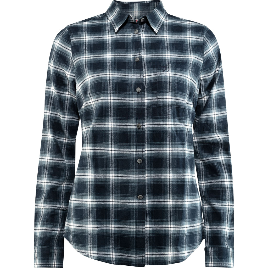 fjellreven Övik flannel shirt dame - dark navy