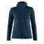 fjellreven high coast wool hoodie dame - dark navy