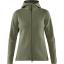 fjellreven high coast wool hoodie dame - green