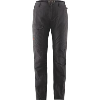 fjellreven travellers mt zip-off bukse dame - dark grey