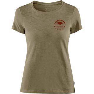 fjellreven forever nature badge t-shirt dame - light olive