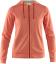fjellreven high coast lite hoodie dame - rowan red