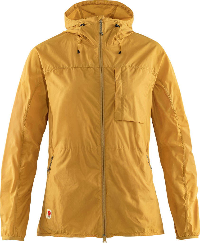 fjellreven high coast wind jacket dame - ochre