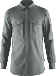 fjellreven abisko trekking shirt herre - shark grey