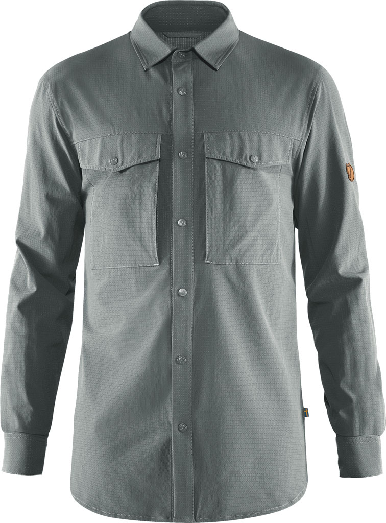 fjellreven abisko trekking shirt herre - shark grey