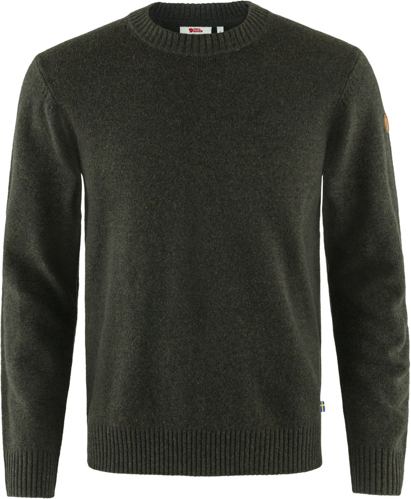fjellreven Övik round-neck sweater herre - dark olive