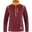 fjellreven vardag lite fleece dame - bordeaux red - spicy orange