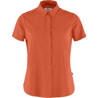 fjellreven high coast lite shirt ss dame - rowan red