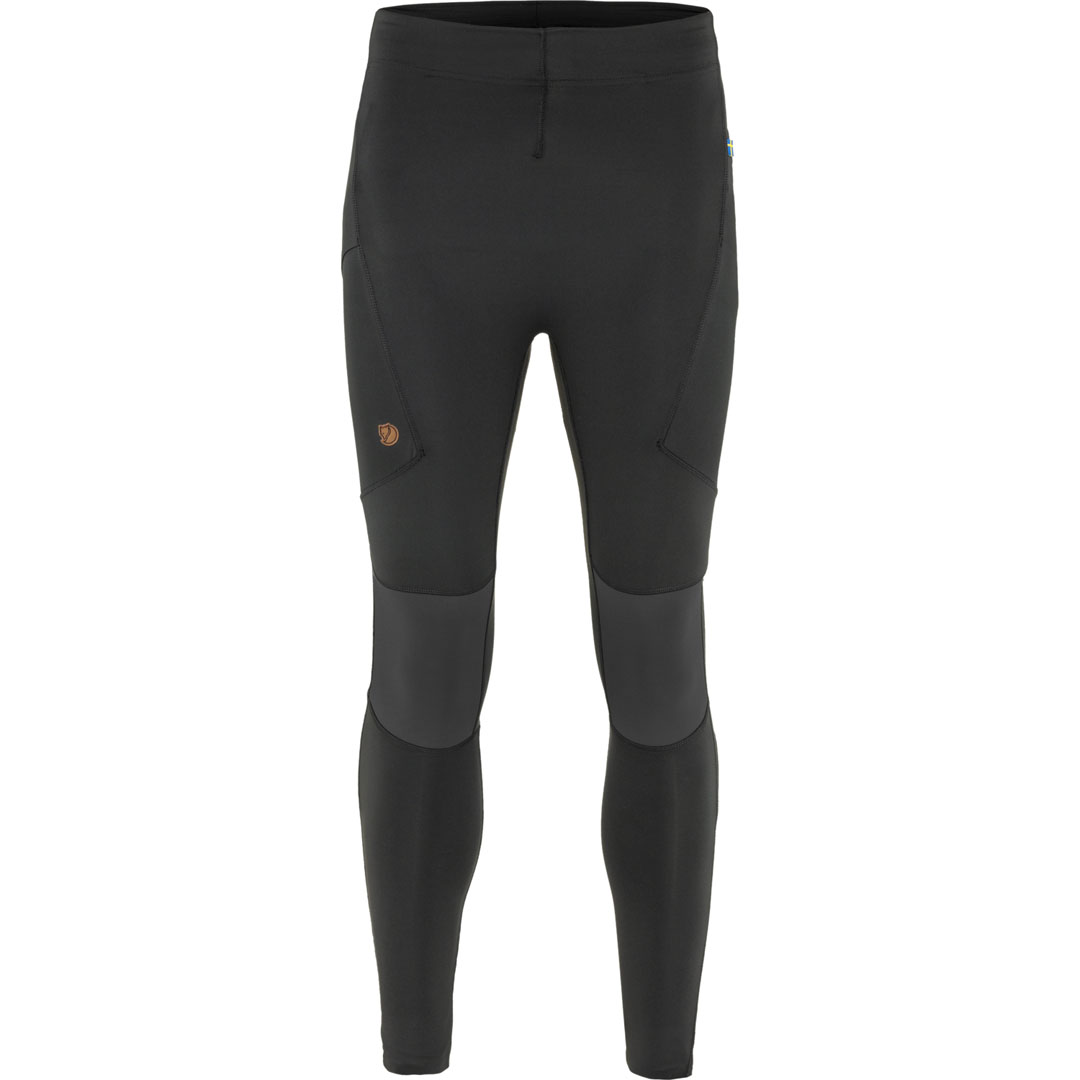 fjellreven abisko trekking tights pro herre - black - iron grey