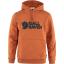 fjellreven fjällräven logo hoodie herre - terracotta brown