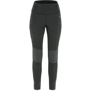 fjellreven abisko värm trekking tights dame - black - iron grey