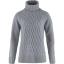 fjellreven Övik cable knit roller neck dame - flint grey