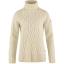 fjellreven Övik cable knit roller neck dame - chalk white