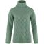 fjellreven Övik cable knit roller neck dame - patina green