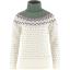 fjellreven Övik knit roller neck dame - chalk white - patina green