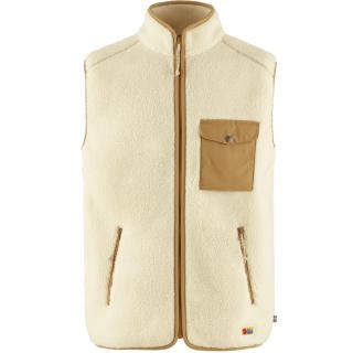 fjellreven vardag pile fleece vest herre - chalk white - buckwheat brown