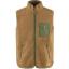 fjellreven vardag pile fleece vest herre - buckwheat brown - laurel green
