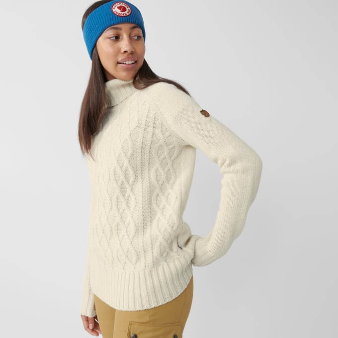 Fjällräven Övik Cable Knit Roller Neck Dame - Image 3