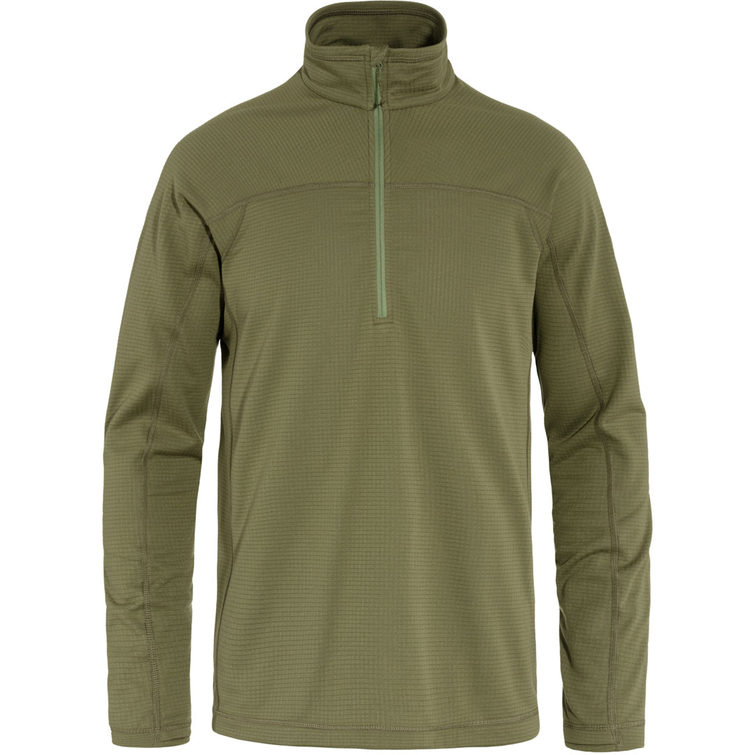 fjellreven abisko lite fleece half zip herre - green