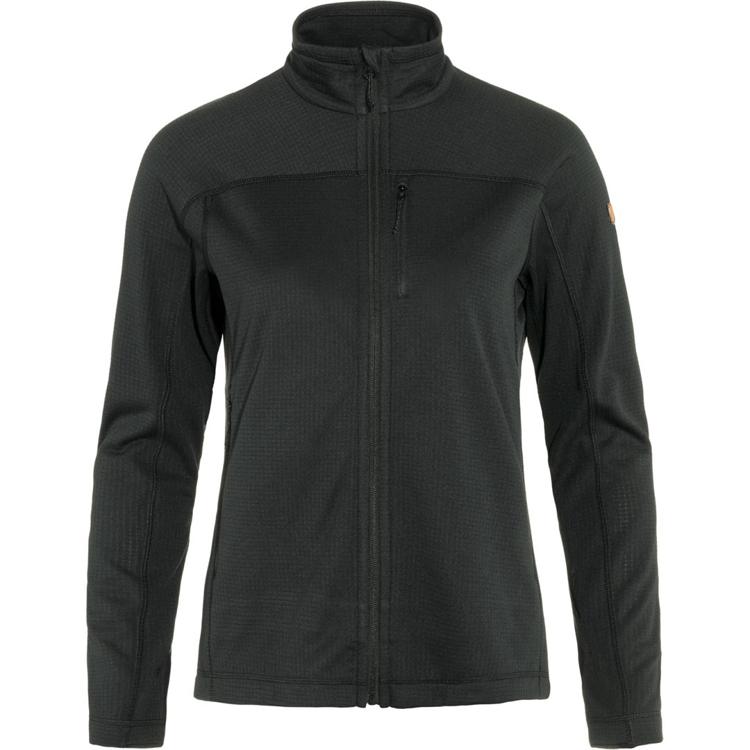 fjellreven abisko lite fleece jacket dame - black