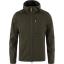 fjellreven keb fleece hoodie herre - deep forest