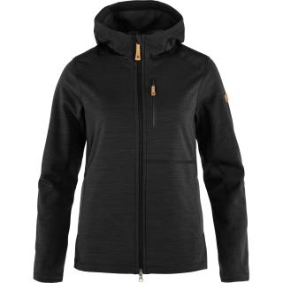 fjellreven keb fleece hoodie dame - black