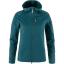 fjellreven keb fleece hoodie dame - deep sea