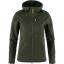 fjellreven keb fleece hoodie dame - deep forest