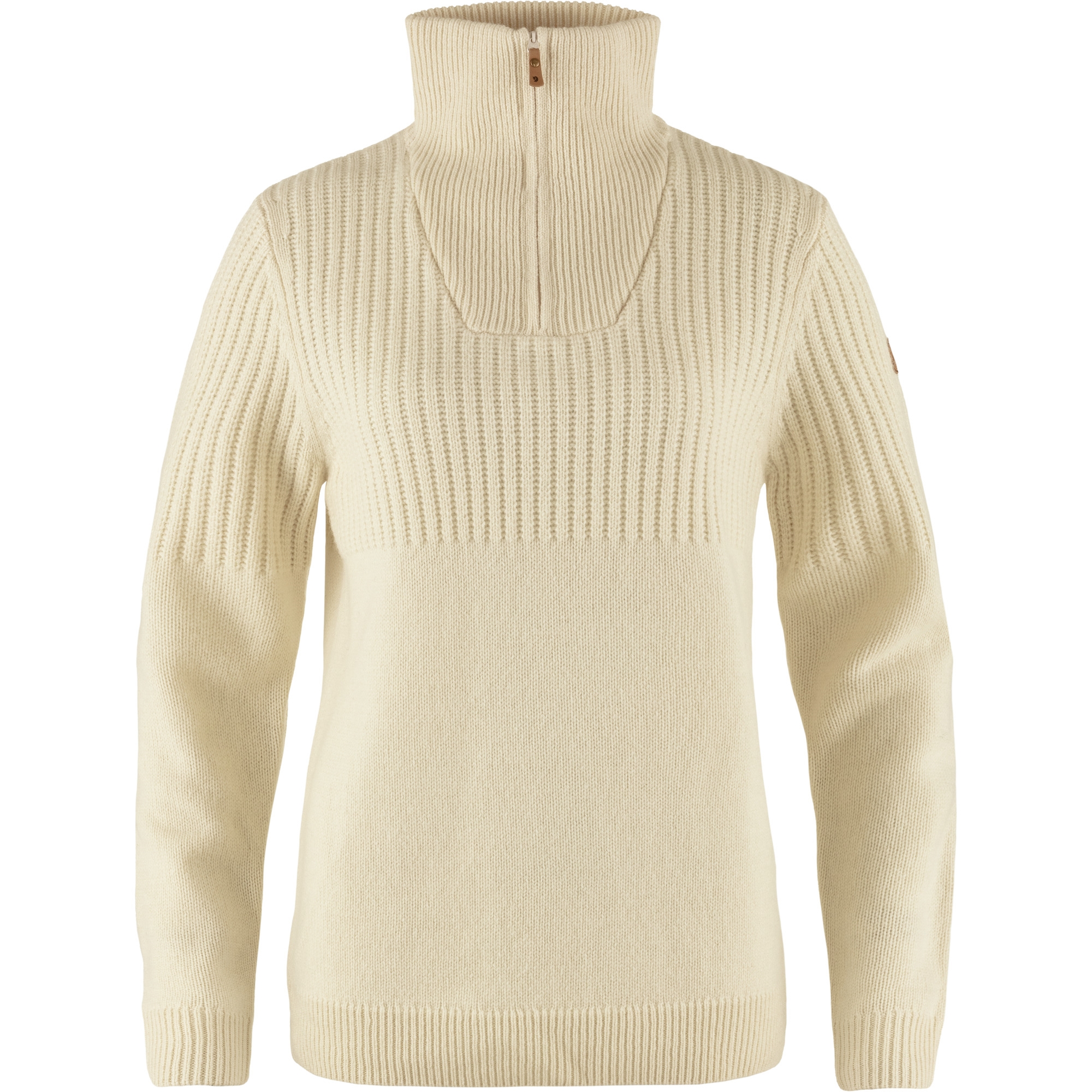 fjellreven Övik half zip knit dame - chalk white