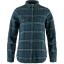 fjellreven Övik heavy flannel shirt dame - indigo blue - dark navy