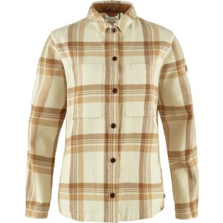 fjellreven singi flannel overshirt dame - chalk white - dune beige