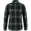fjellreven singi flannel overshirt dame - black - iron grey