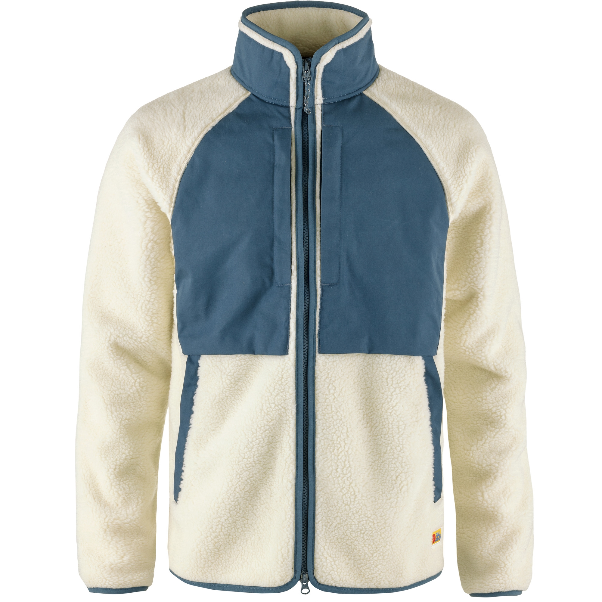 fjellreven vardag pile jacket herre - chalk white - indigo blue