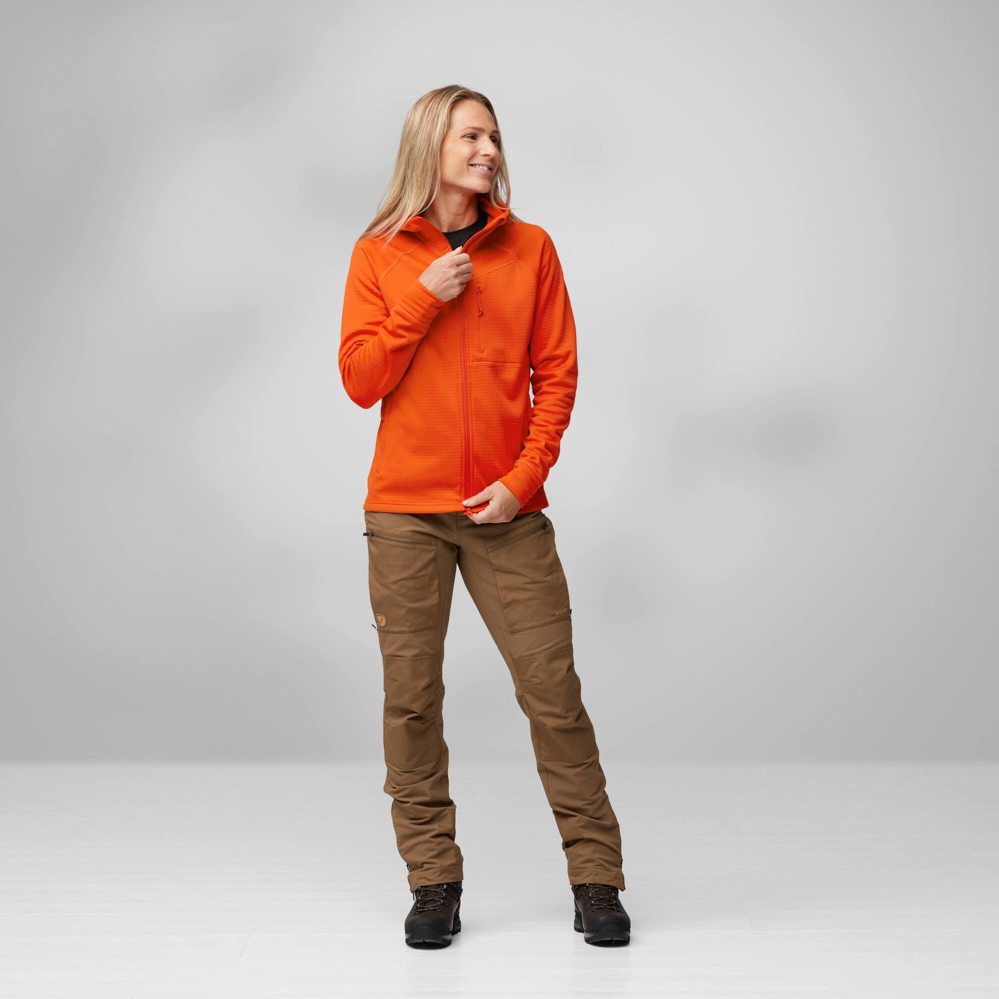 Fjällräven Abisko Grid Fleece Hoodie Dame - Image 3