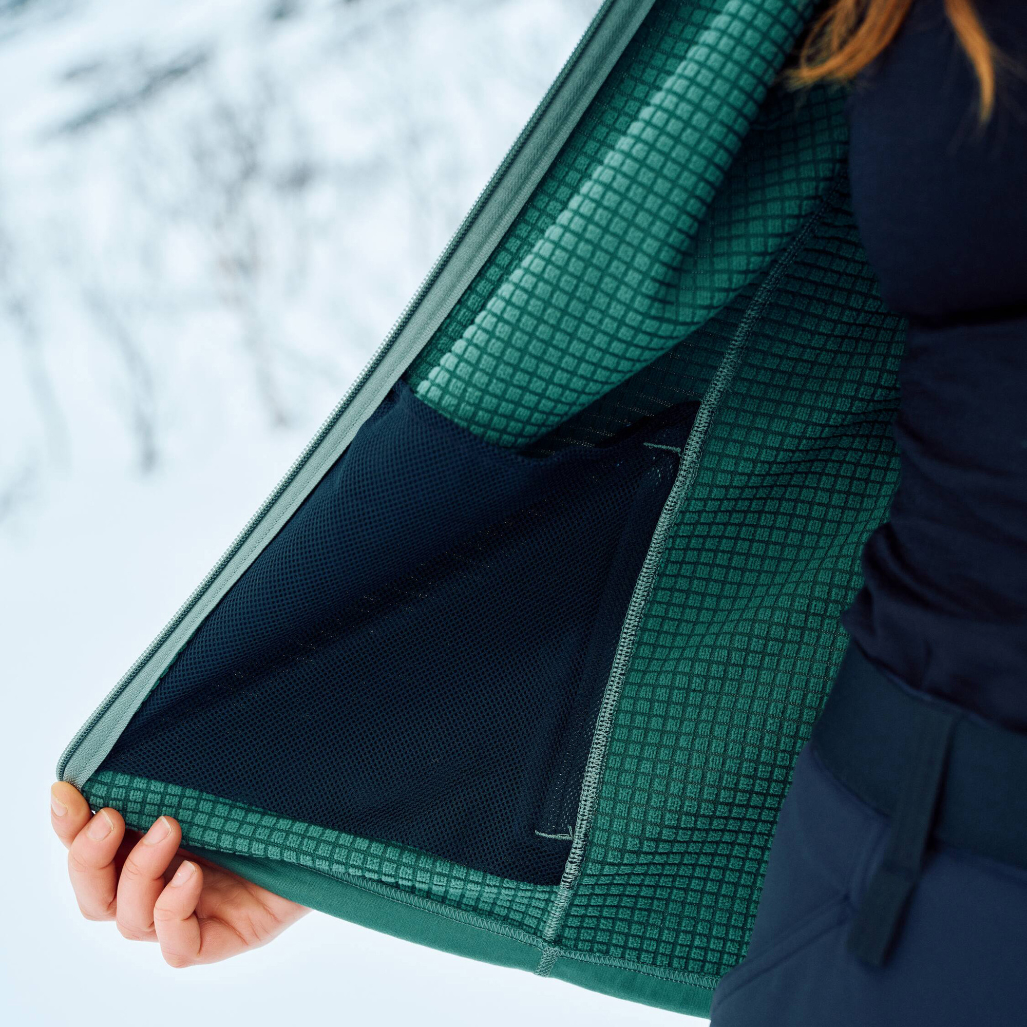 Fjällräven Abisko Grid Fleece Hoodie Dame - Image 11