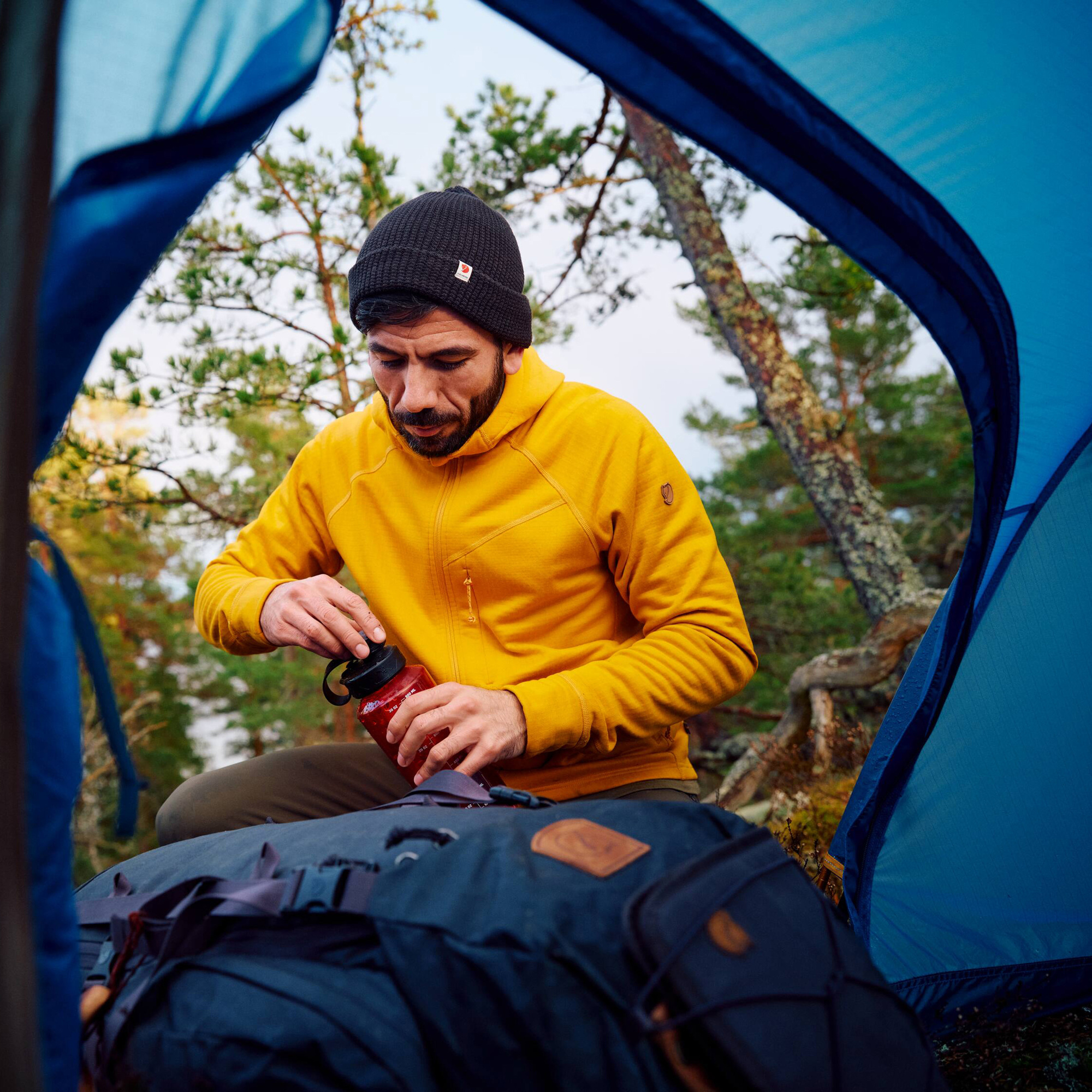 Fjällräven Abisko Grid Fleece Hoodie Herre - Image 9